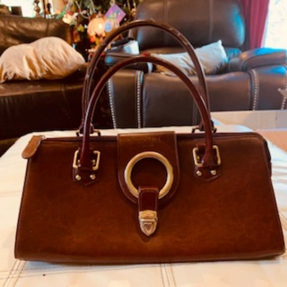 MAHOGANY LEATHER ORIGINAL GUCCI PURSE, HANDBAG - Picture 5 of 5